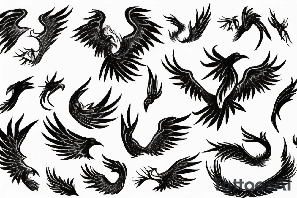 phoenix in fire tattoo idea