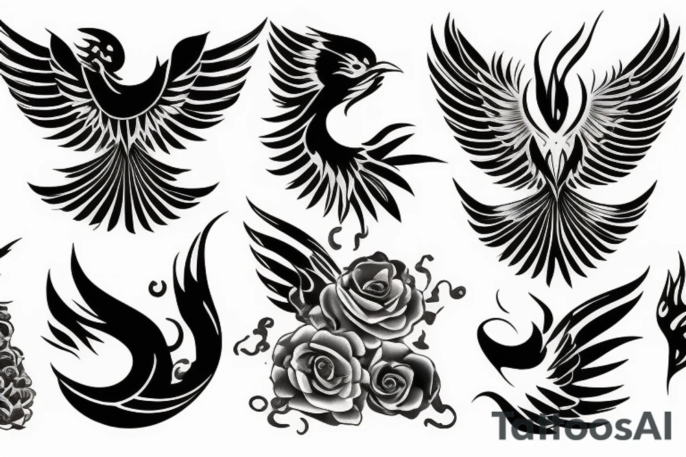 phoenix in fire tattoo idea