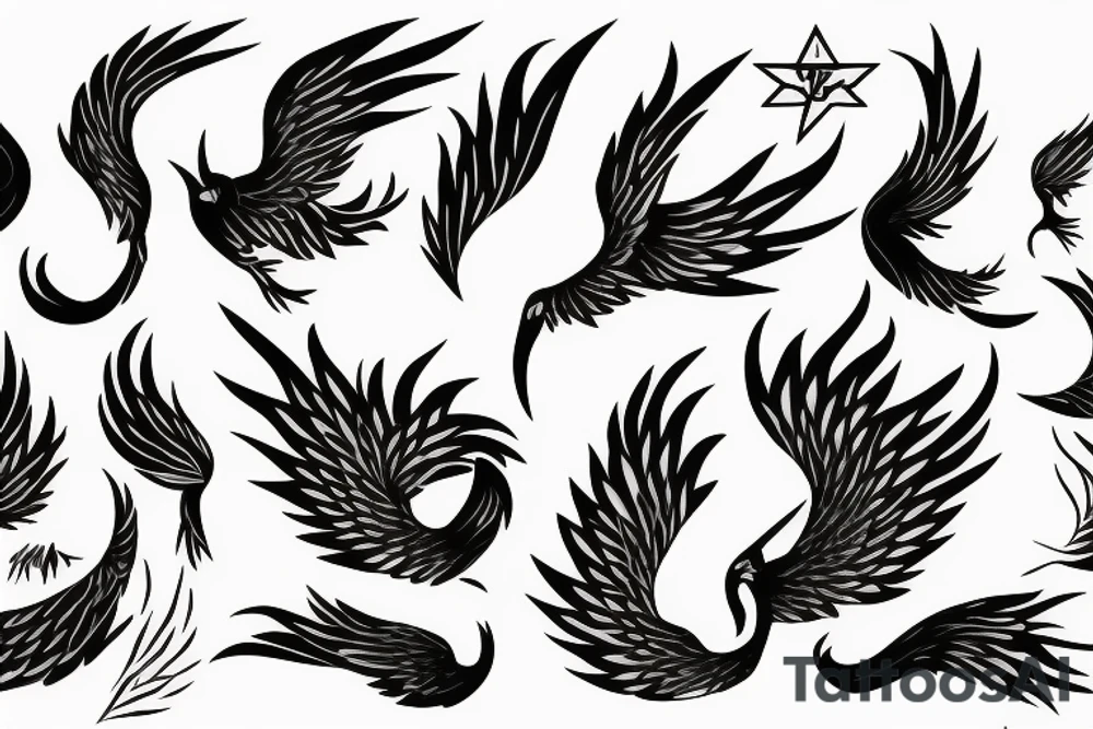 phoenix in fire tattoo idea