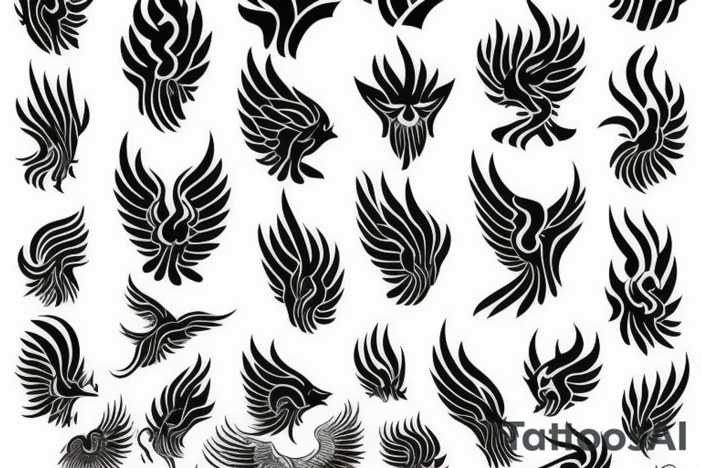 phoenix in fire tattoo idea