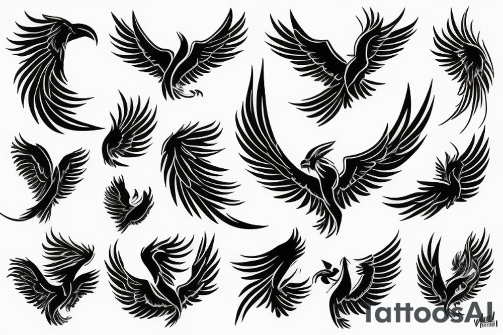 phoenix in fire tattoo idea
