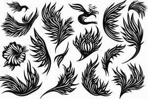 phoenix in flower tattoo idea