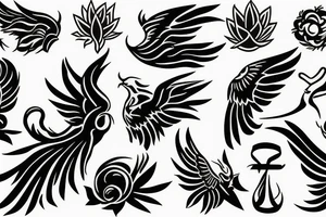 phoenix in flower tattoo idea