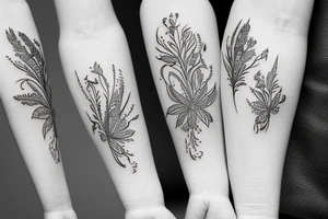 phoenix in flower tattoo idea