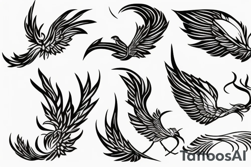 phoenix in flower tattoo idea