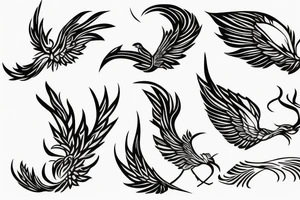 phoenix in flower tattoo idea