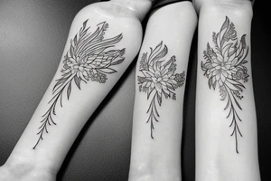 phoenix in flower tattoo idea