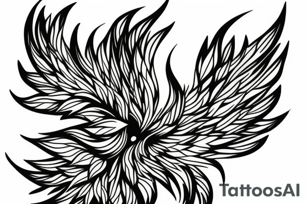 phoenix in flower tattoo idea