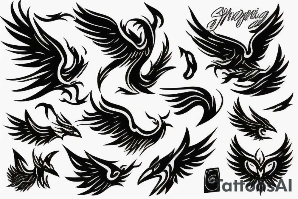 phoenix burning tattoo idea