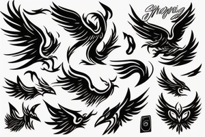 phoenix burning tattoo idea