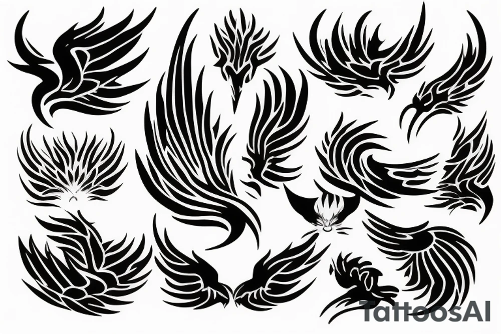 phoenix burning tattoo idea