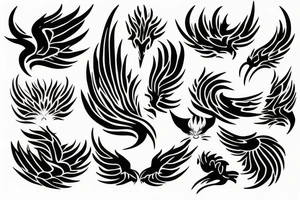phoenix burning tattoo idea