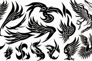 phoenix burning tattoo idea