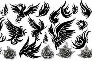 phoenix burning tattoo idea
