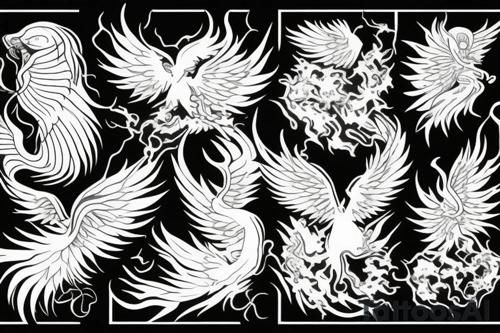 phoenix burning tattoo idea