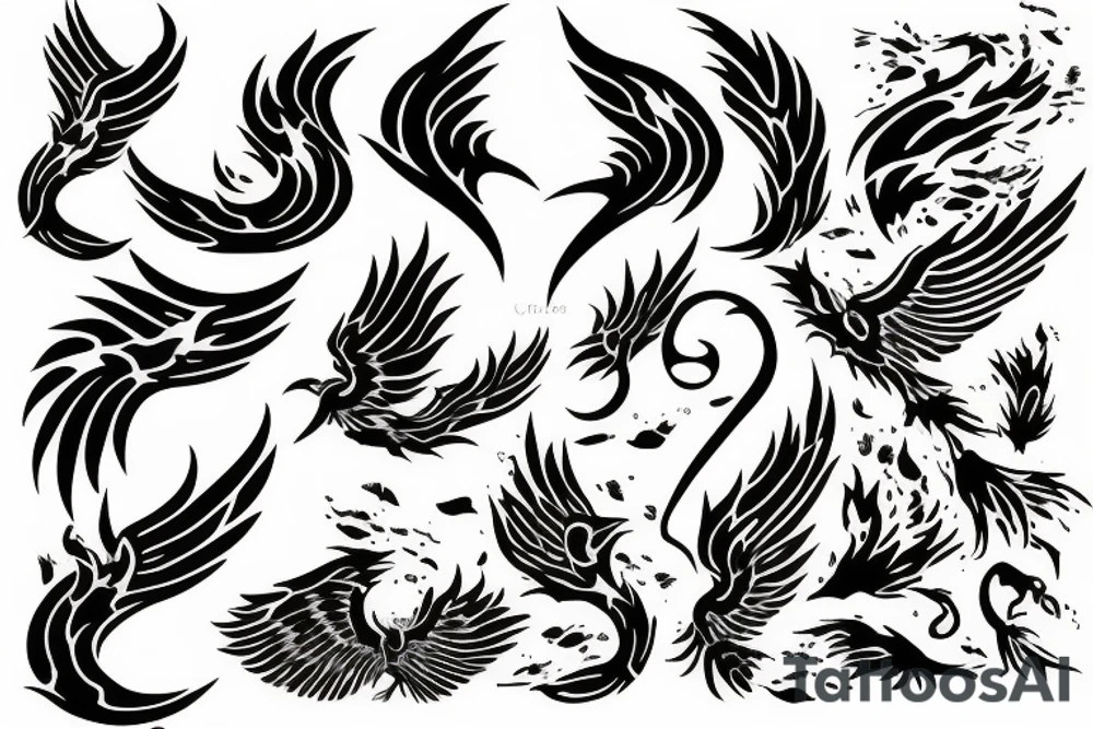 phoenix burning tattoo idea