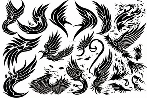 phoenix burning tattoo idea