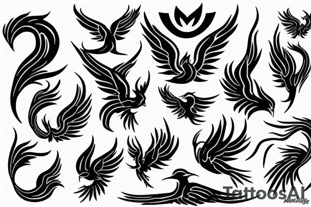 phoenix burning tattoo idea