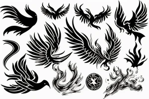 phoenix burning tattoo idea