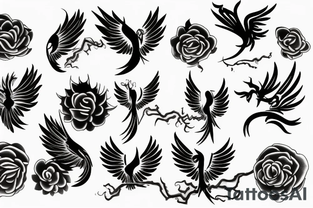 phoenix burning tattoo idea