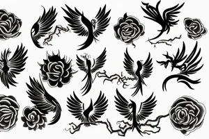 phoenix burning tattoo idea