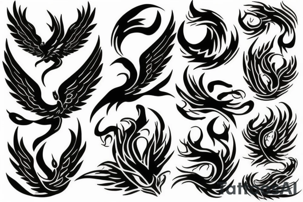 phoenix burning tattoo idea
