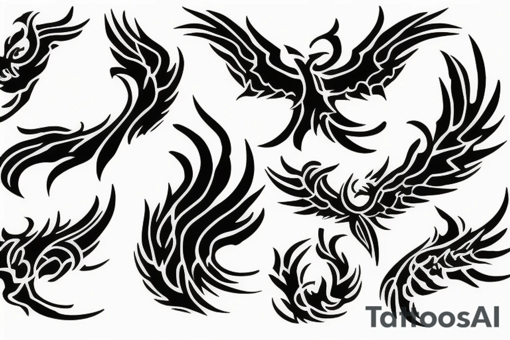 phoenix burning tattoo idea