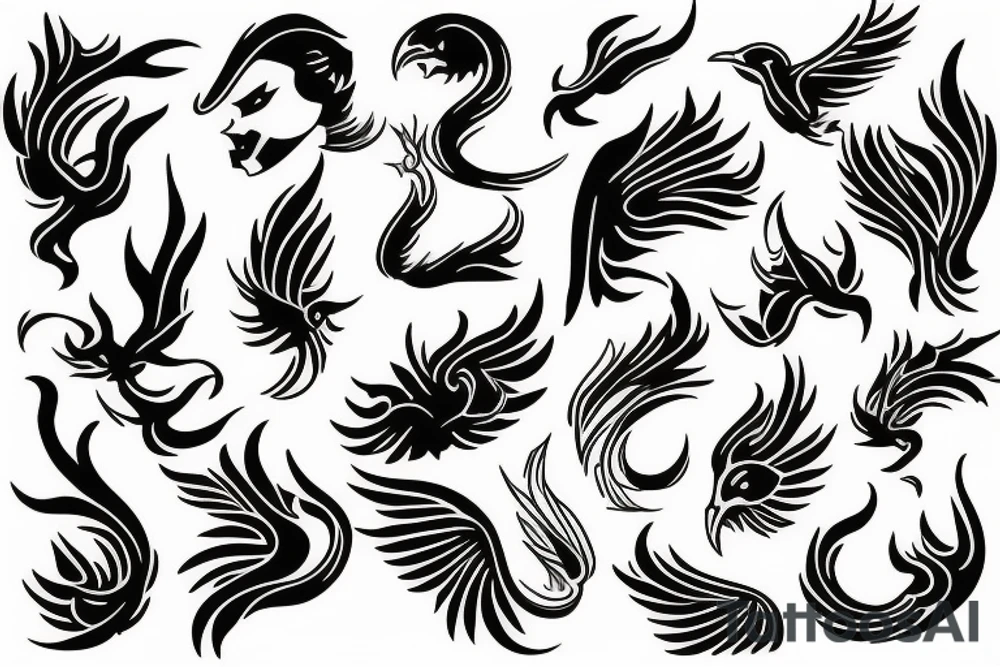 phoenix burning tattoo idea