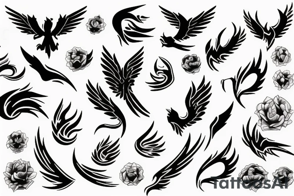 phoenix burning tattoo idea