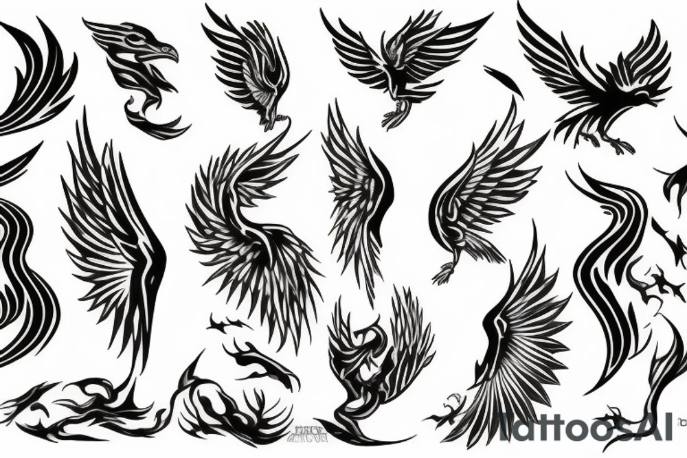 phoenix burning tattoo idea