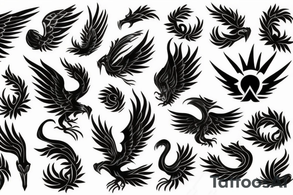phoenix burning tattoo idea