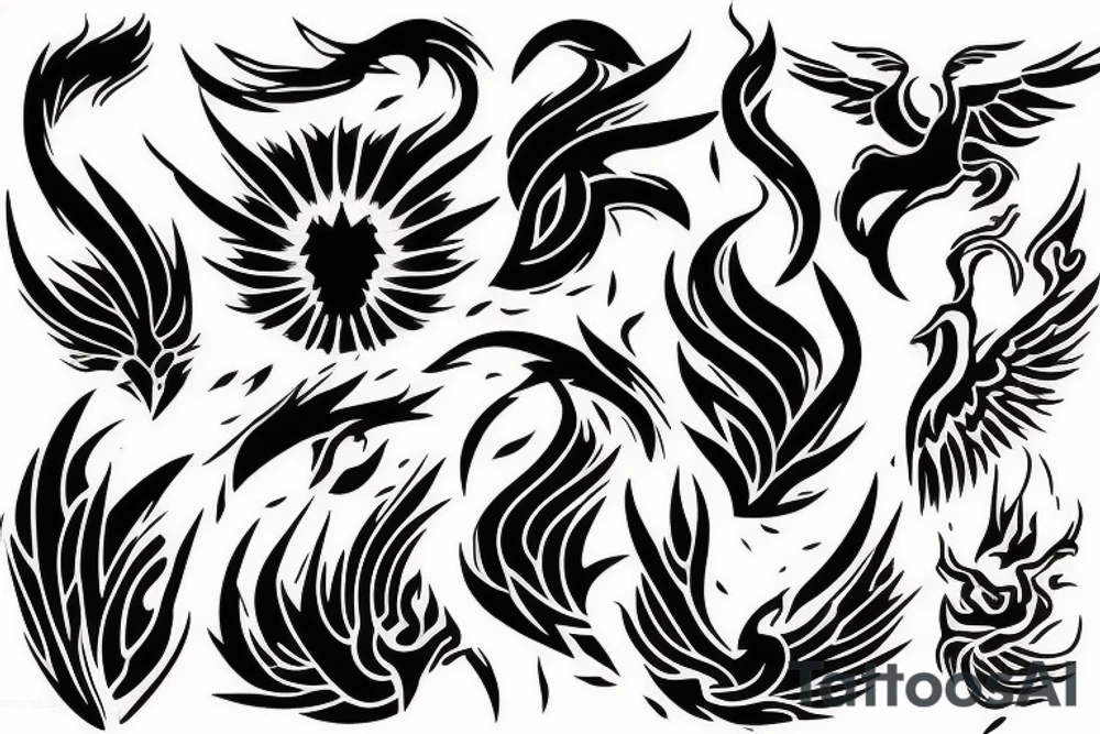 phoenix burning tattoo idea