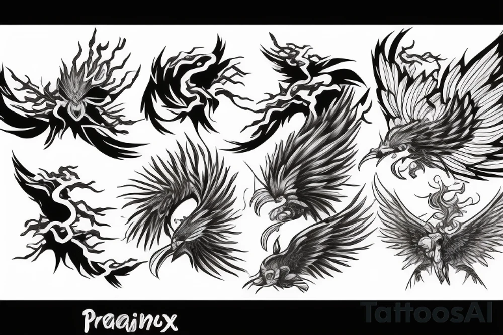 phoenix burning tattoo idea