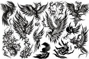 phoenix burning tattoo idea