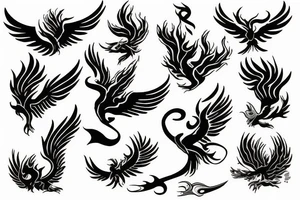 phoenix burning tattoo idea