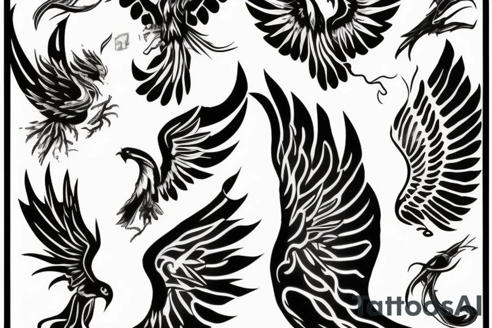 phoenix in fire tattoo idea