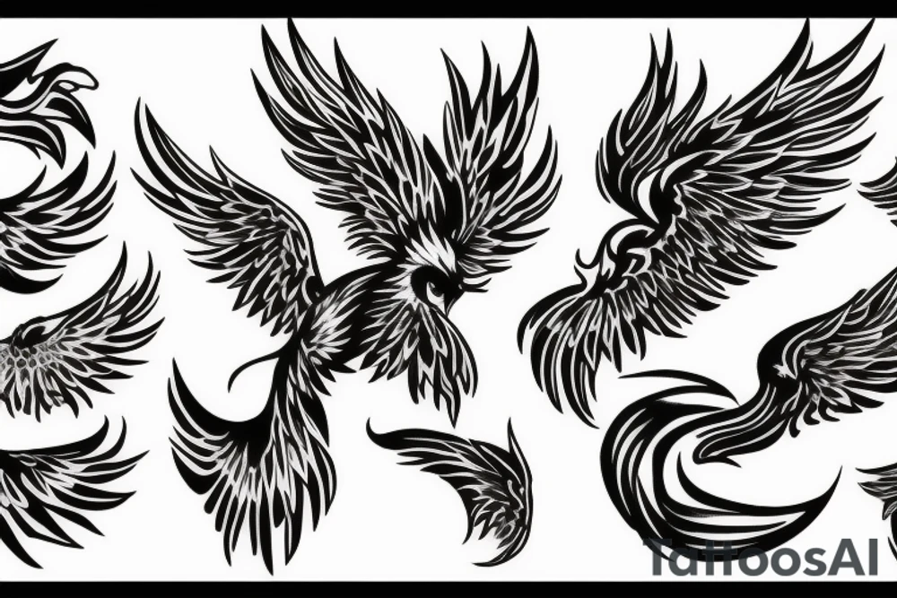 phoenix in fire tattoo idea