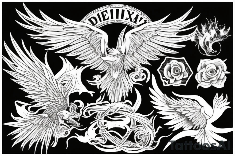 phoenix delicated tattoo idea