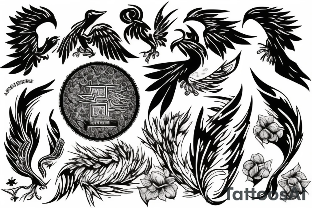 phoenix delicated tattoo idea