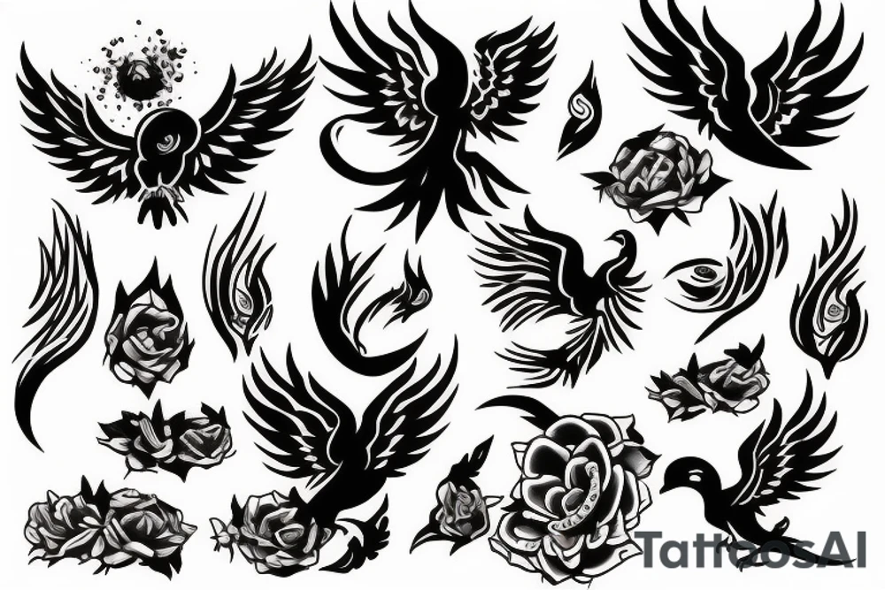 phoenix delicated tattoo idea