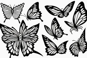 Butterfly darknight tattoo idea