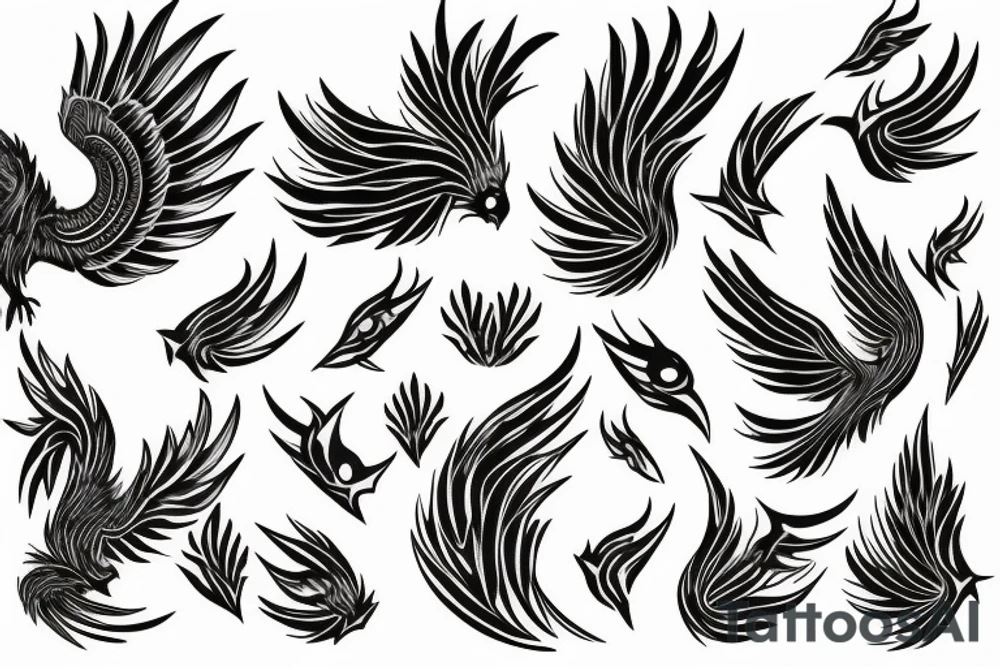 phoenix in burn tattoo idea