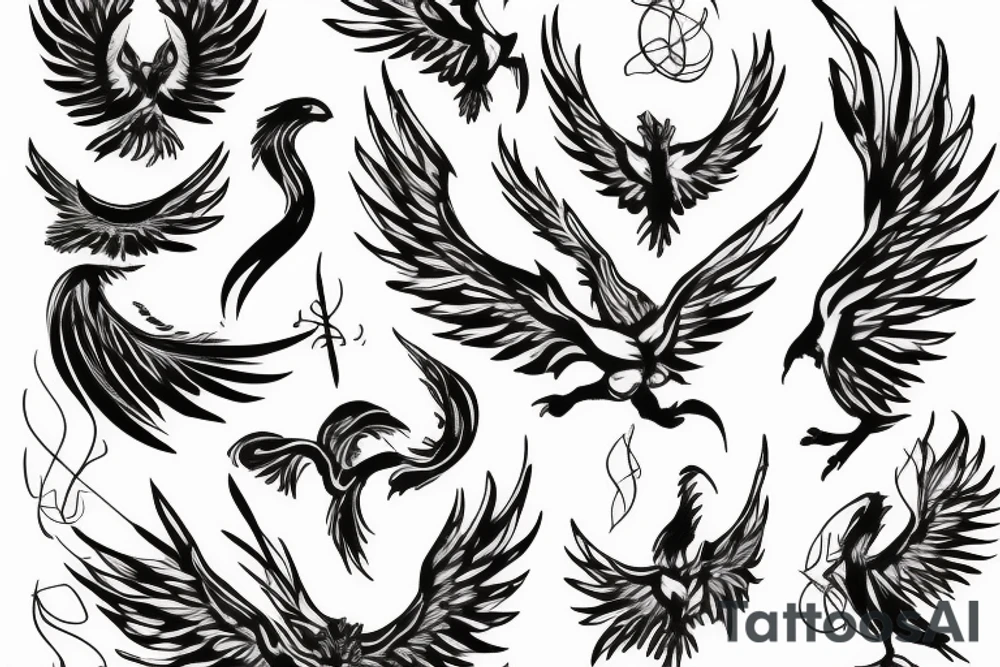phoenix in burn tattoo idea