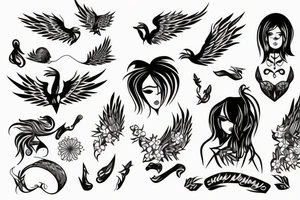 phoenix girly tattoo idea