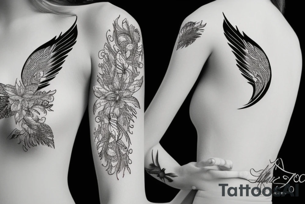 phoenix girly tattoo idea