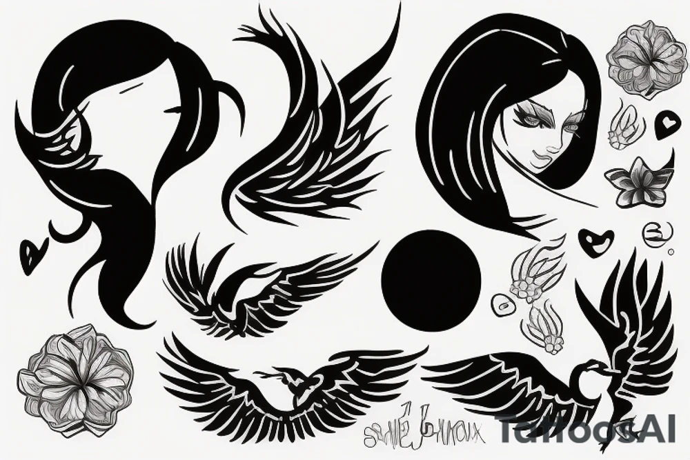 phoenix girly tattoo idea