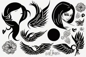 phoenix girly tattoo idea