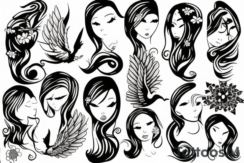 phoenix girly tattoo idea