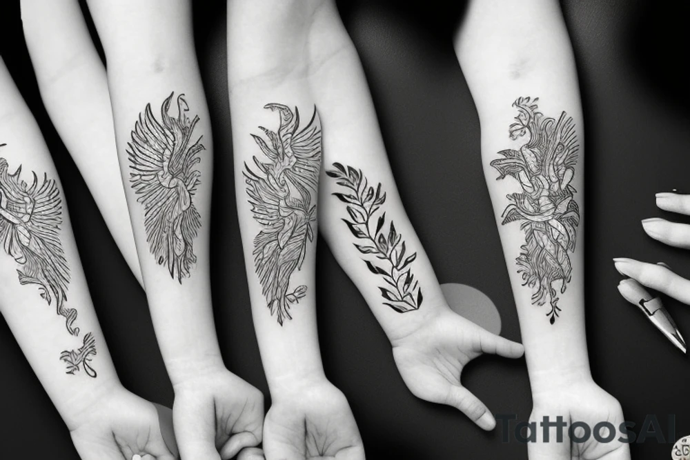 phoenix girly tattoo idea