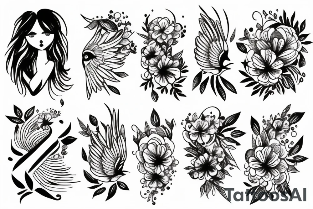 phoenix girly tattoo idea